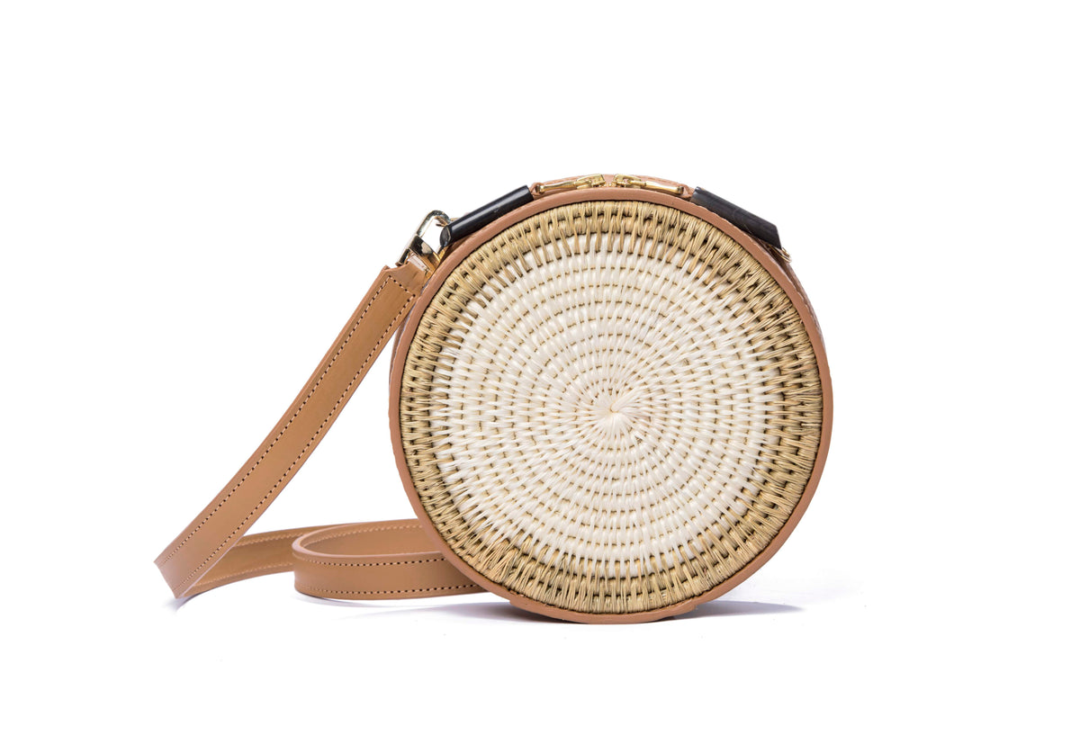 Sindi Handwoven Circular Crossbody Bag