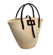 Artisan Palm Cone Shopper in Black