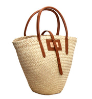 Artisan Palm Cone Shopper in Tan