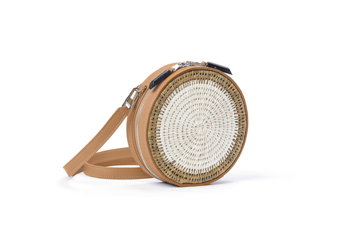 Sindi Handwoven Circular Crossbody Bag
