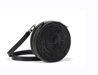 Sindi Handwoven Circular Crossbody Bag