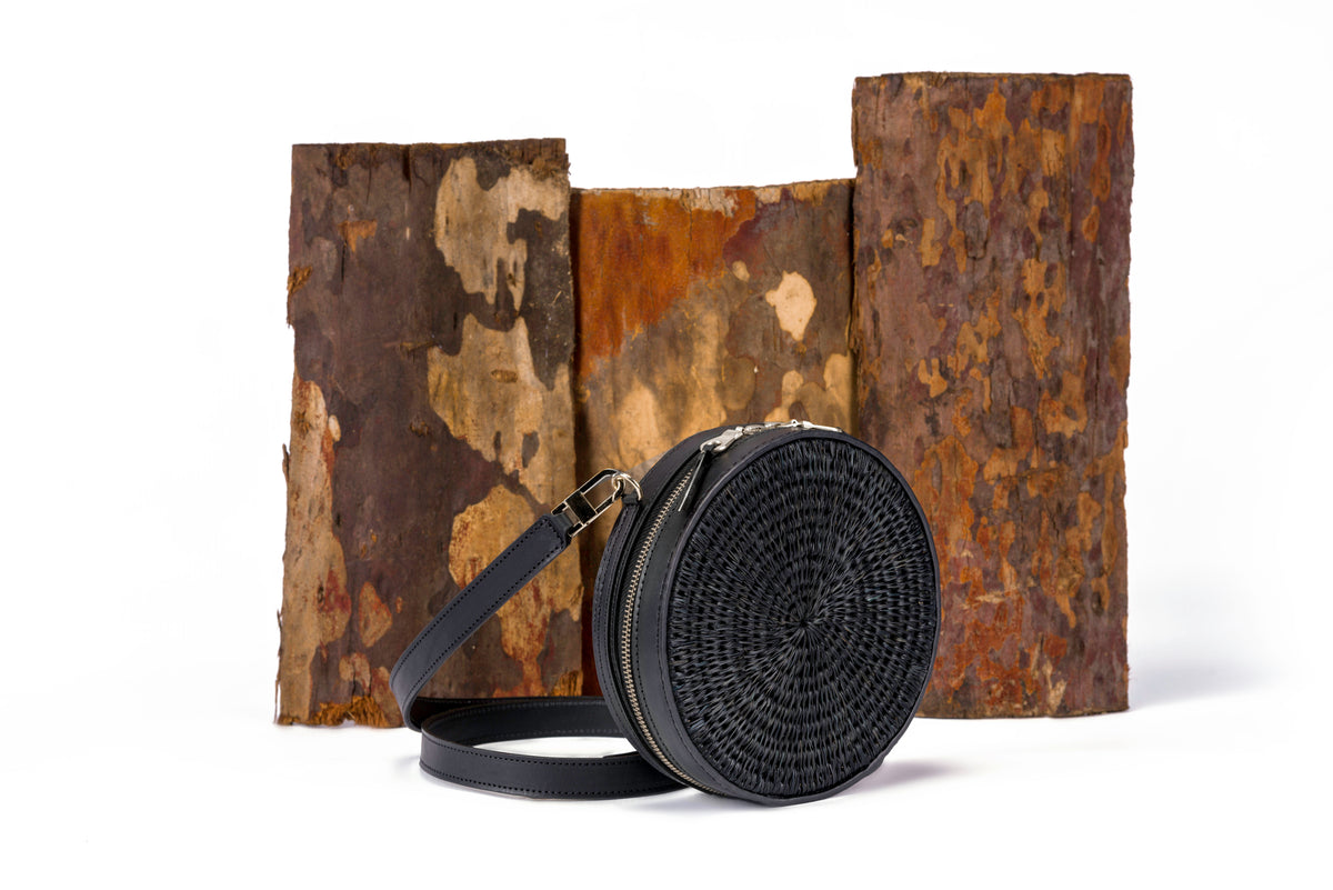 Sindi Handwoven Circular Crossbody Bag